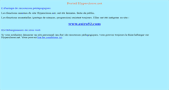 Desktop Screenshot of hyperclasse.net